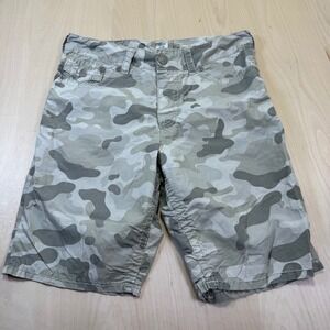 True Religion Camouflage Swim Trunks Men‎ Size 38 Board Shorts
